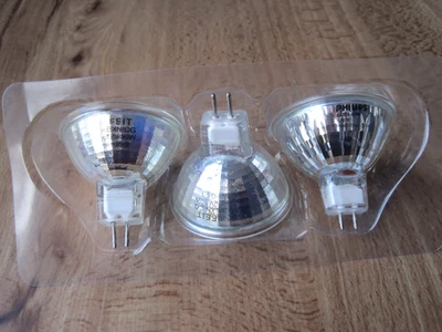 2 упаковки Feit 50 Вт G5.3 основание 12 В прожектор отражатель лампа EXN/CG + бонус 1 Philips - Изображение 1 из 3