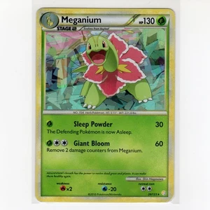 Pokémon TCG Meganium 026/123 HGSS Deck Exclusives Cracked Ice Holo Card EN-MP - Picture 1 of 3