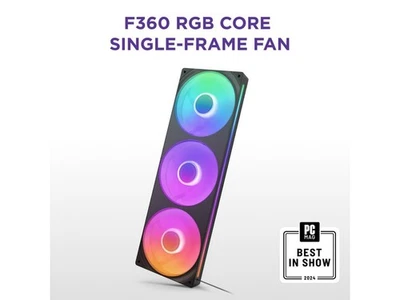 NZXT F360 RGB CORE RF-U36HF-B1 360mm RGB LED Single-Frame RGB Fan Unit - Image 1 of 4