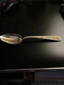 Vintage Sterling Serving Spoon Repousse by Samuel Kirk and Son - Picture 1 of 2