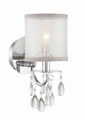 Aplique de pared Crystorama Lighting Group 5621 Hampton 13" de alto - cromado Foto 1 de 4