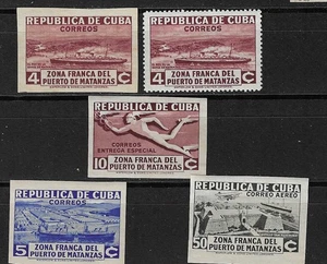 Estampillas. La Habana. Como nuevo. Sin goma. Zona Franca. Matanzas. - Imagen 1 de 2