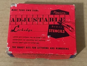 Vintage Reese’s Adjustable Lockedge 2” Messing Schablonen - Bild 1 von 9