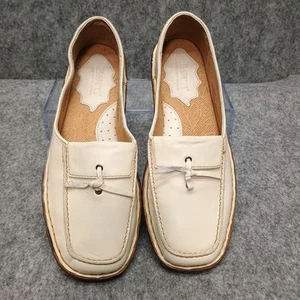 Born Women's Leather Loafers Cream 6.5 Cushioned Handcrafted in Mexico - Picture 1 of 18