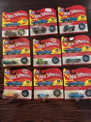COLEÇÃO VINTAGE HOT WHEELS E 25º ANIVERSÁRIO VÁRIOS MODELOS DE PNEUS REDLINE - Imagem 1 de 4