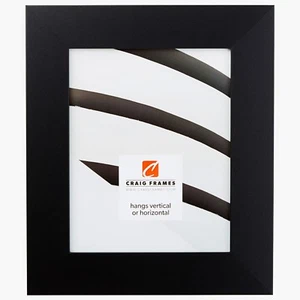 Craig Frames Bauhaus, 2" Modern Mystic Black Satin Bilderrahmen Posterrahmen - Bild 1 von 10