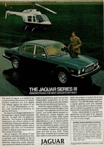 1981 Vintage Print Ad The Jaguar Series III Demonstrably, The Best Helicopter - Picture 1 of 2