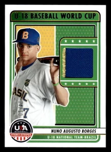 2023 Panini USA Baseball U18 Brasilien Relikt Gold Nuno Augusto Borges 04/10 - Bild 1 von 2