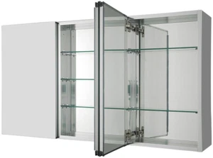 Bathroom Medicine Cabinet Recessed Mount Rust Free Aluminum Construction - Picture 1 of 12