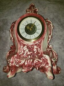 Vintage Norco West Germany Wind Up Porcelain Mantel Clock Signed 1981
