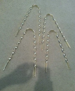 4 NEW GOLD TWISTED FENDER BRACKETS FOR 26" BEACH CRUISER LOWRIDER BICYCLES - Picture 1 of 5