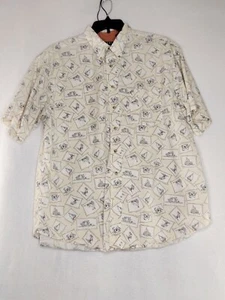 Trader Bay Mens XL Multicolor Button Up Sailboat Short Sleeves Collared Shirt - Picture 1 of 4