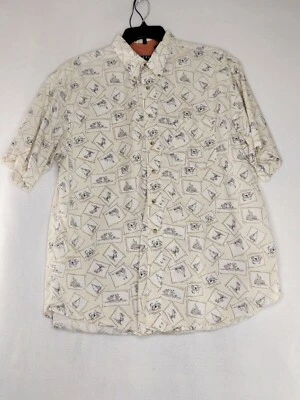 Trader Bay Mens XL Multicolor Button Up Sailboat Short Sleeves Collared Shirt  - Image 1 of 4