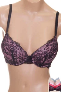 Lace Overlay Push Up Bra 40C * 6 Colors - Picture 1 of 7
