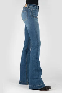 Tin Haul Womens Blue Cotton Blend Libby Fit Square Pocket Jeans - Picture 1 of 3