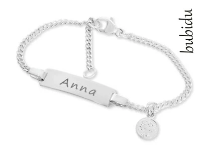 GALWANI Taufarmband 925 Sterling Silber Gravur Kinderschmuck ID Armband Namen Lebensbaum