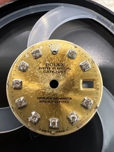 ROLEX DATEJUST DAMEN ZIFFERBLATT CHAMPAGNER DIAMANT ZIFFERBLATT 26MM STARBURST PATINA - Bild 1 von 6