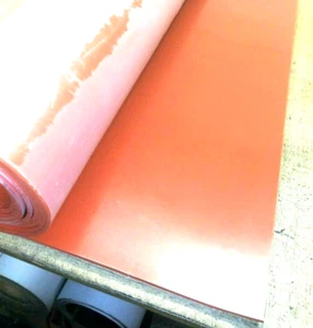 Silicone Rubber Sheet Hi-Temp Red 1/16''Thick x 9" x 12" Rect 60D Std U.S.A. - Picture 1 of 5