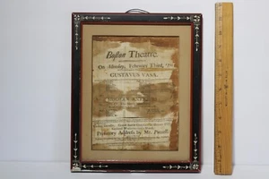 RARE IMPORTANT 1794 THÉÂTRE BOSTON 1ÈRE REPRÉSENTATION SOIE LARGE CÔTÉ ancien - Photo 1 sur 15
