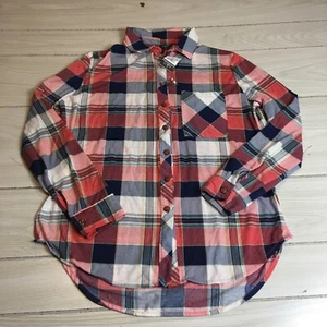 Rue 21 Multicolor Plaid Long Sleeve Button Down Shirt Top M NWT - Picture 1 of 6