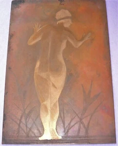 Copper Engraving Engraved Etching Print Printers Plate NUDE 4" x 6" - Bild 1 von 6