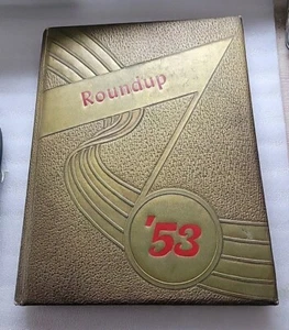 1953 Roundup Grandfalls Royalty HIGH SCHOOL YEARBOOK Texas W/ Writing - Picture 1 of 4