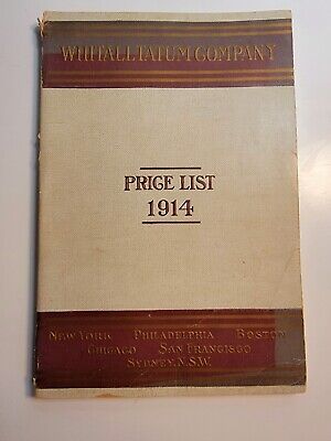 Whitall Tatum Druggist Catalog 1914 • 334.01$