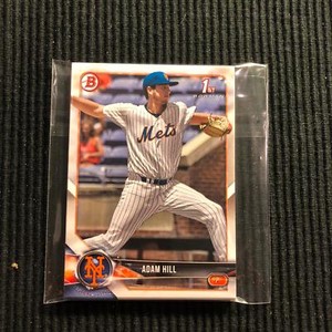 (10) 2018 BOWMAN DRAFT #BD-154 ADAM HILL PROSPECT CARD LOT  NEW YORK METS