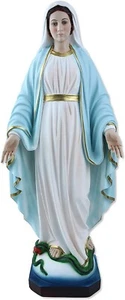 Statua della Madonna Miracolosa in resina occhi dipinti 60 cm Nuovo Modello - Foto 1 di 4