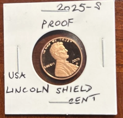 2025 S Lincoln Shield Cent Proof Penny From US Proof Set - Image 1 of 2