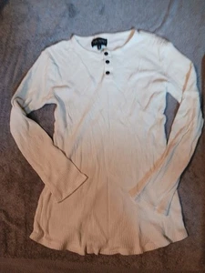 Mens S 5 Points Industry Thermal Beige Shirt 3 Buttons - Picture 1 of 5