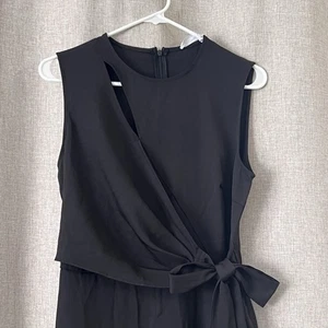 Mameluco de pierna ancha con corbata lateral negra Jasambac - para mujer talla mediana - en muy buen estado - Imagen 1 de 14