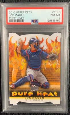 Joe Mauer 2010 cubierta superior #ph-8 Pure Heat PSA casi nuevo-como nuevo 8 gemelos Foto 1 de 2