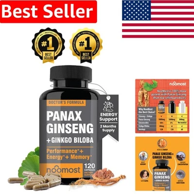 Cápsulas Natural Energy & Focus: 120 pastillas de ginseng y ginkgo biloba Foto 1 de 4