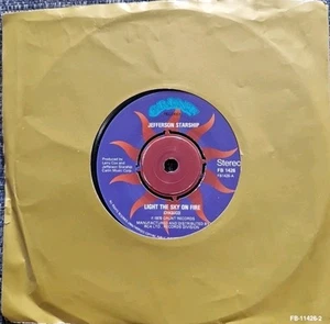 VINTAGE VINYL - LIGHT THE SKY ON FIRE by JEFFERSON STARSHIP 7 INCH 45RPM SINGLE - Picture 1 of 1
