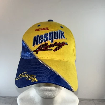 Sombrero de carreras Scott Riggs bordado firma Nestlé Nesquik NASCAR ajustable Foto 1 de 4