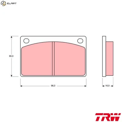 BRAKE PAD SET DISC BRAKE GDB576 FOR VOLVO 260 140 240/Rural/Kombi/Break 164 2.0L - Изображение 1 из 4