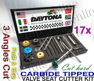 Harley IRONHEAD Sportster 70-85 3 Angels cut VALVE SEAT CUTTER KIT CARBIDE TIPED - Picture 1 of 10
