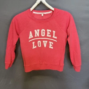 Victoria's Secret Pink "Angel Love" Sweatshirt Crew Long Sleeve Size M - Picture 1 of 5