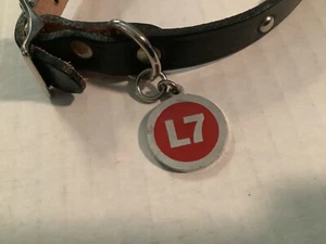 Vintage 1998 L7 BEAUTY PROCESS TOUR Punk Band Leather Stud Dog Collar Necklace - Picture 1 of 6