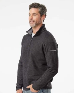 Columbia Hombre Great Hart Mountain Media Cremallera Negro Brezo - Imagen 1 de 2