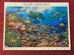 Pacific Coral Reef Nature America Series Sheet of 10 MNH 37¢ Stamps Scott 3831 - Picture 1 of 6