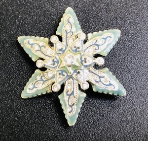 Vintage Monet green star brooch pin - Picture 1 of 6
