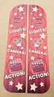 2 Toys R Us 'Lights Camera Action' Movie Room Store Display Sign Banner 48x10