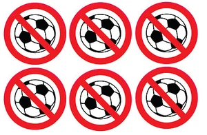 No Ball Games health and safety signs office pub workplace 6No 50x50mm - Picture 1 of 3