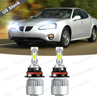 Para Pontiac Grand Prix 1997-2003 2X Blanco Brillante LED Faro Lámpara Bombillas 6000K Foto 1 de 4