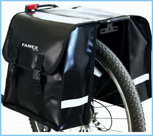 FAMEX RIDE Double Pannier Bags for Bike - Waterproof Bicycle Rear - Picture 1 of 8