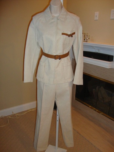 SPLENDIDO ABITO CON CINTURA PRADA ECRU NUOVO SUPER RARO