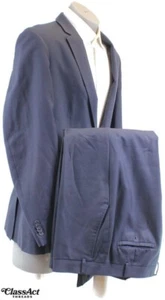 Tuta uomo KENNETH COLE 2 pezzi misto poliestere 2 Btn 43R fronte piatto 38" vita - Foto 1 di 10