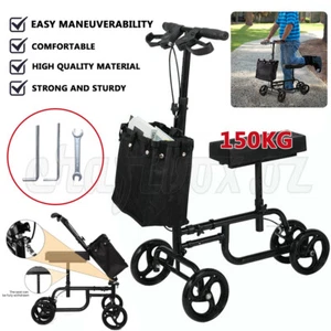 Foldable Knee Walker Scooter Mobility Walking Equipment Alternative Crutches New - Picture 1 of 12